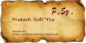 Pratsch Szófia névjegykártya